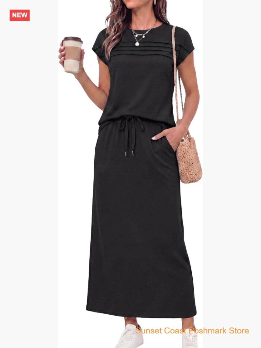 2 Piece Skirt Set Casual Matching Outfit Wear Together or Separately Crew Neck